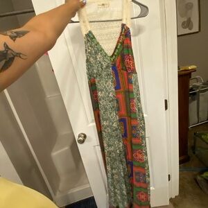 NATURAL LIFE Multicolor Patchwork Maxi Dress